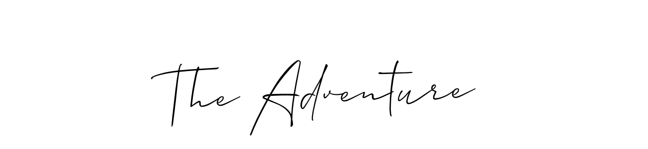 Design your own signature with our free online signature maker. With this signature software, you can create a handwritten (Allison_Script) signature for name The Adventure. The Adventure signature style 2 images and pictures png