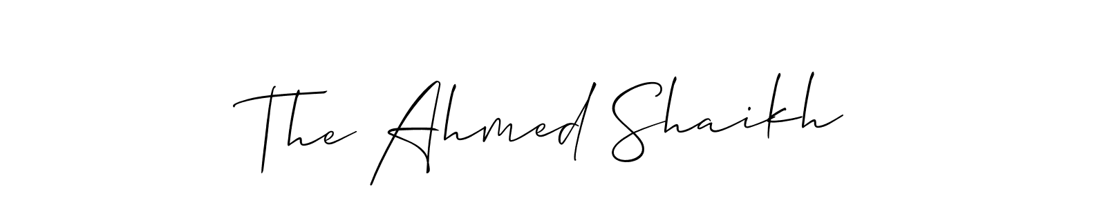 How to make The Ahmed Shaikh signature? Allison_Script is a professional autograph style. Create handwritten signature for The Ahmed Shaikh name. The Ahmed Shaikh signature style 2 images and pictures png