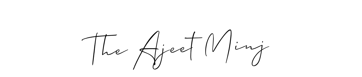 Create a beautiful signature design for name The Ajeet Minj. With this signature (Allison_Script) fonts, you can make a handwritten signature for free. The Ajeet Minj signature style 2 images and pictures png