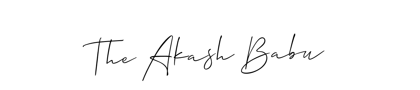 How to make The Akash Babu name signature. Use Allison_Script style for creating short signs online. This is the latest handwritten sign. The Akash Babu signature style 2 images and pictures png