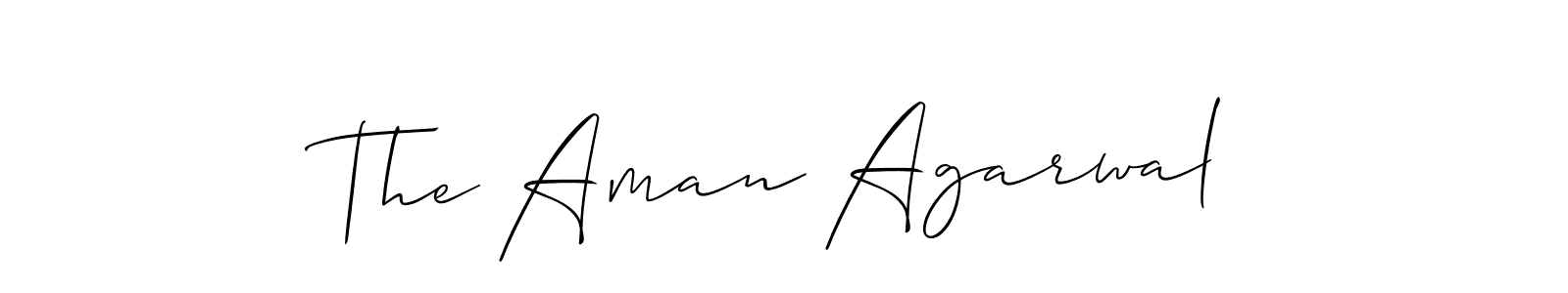 Make a beautiful signature design for name The Aman Agarwal. With this signature (Allison_Script) style, you can create a handwritten signature for free. The Aman Agarwal signature style 2 images and pictures png
