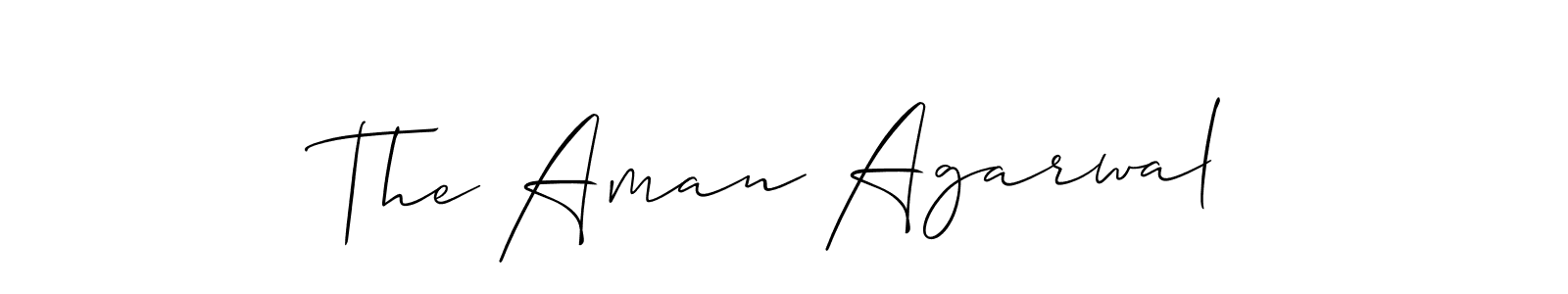 It looks lik you need a new signature style for name The Aman Agarwal. Design unique handwritten (Allison_Script) signature with our free signature maker in just a few clicks. The Aman Agarwal signature style 2 images and pictures png