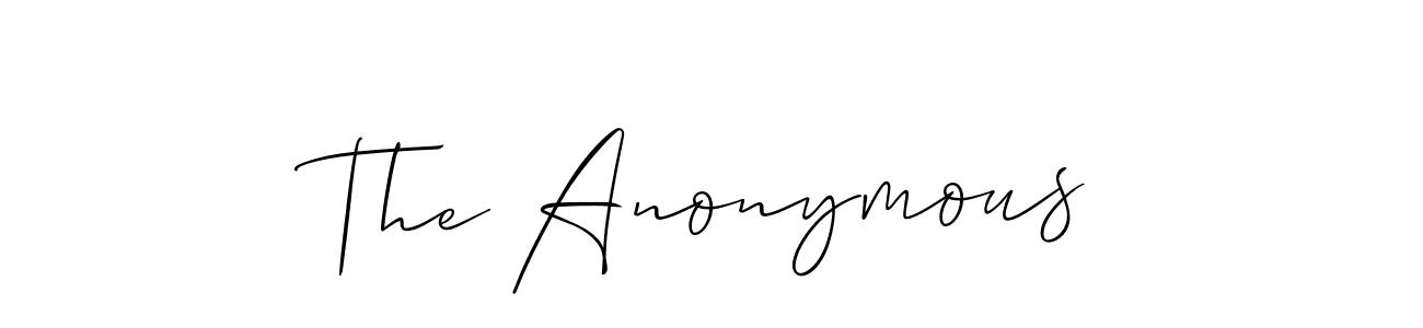 Also You can easily find your signature by using the search form. We will create The Anonymous name handwritten signature images for you free of cost using Allison_Script sign style. The Anonymous signature style 2 images and pictures png