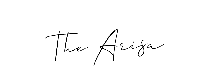 You should practise on your own different ways (Allison_Script) to write your name (The Arisa) in signature. don't let someone else do it for you. The Arisa signature style 2 images and pictures png