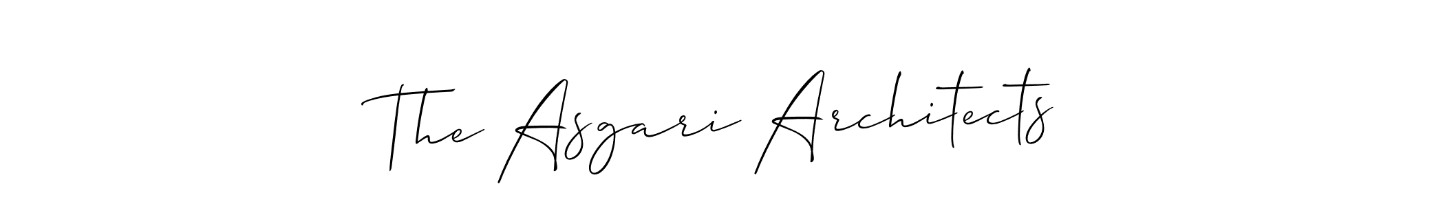 Use a signature maker to create a handwritten signature online. With this signature software, you can design (Allison_Script) your own signature for name The Asgari Architects. The Asgari Architects signature style 2 images and pictures png