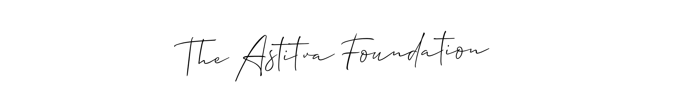 How to make The Astitva Foundation name signature. Use Allison_Script style for creating short signs online. This is the latest handwritten sign. The Astitva Foundation signature style 2 images and pictures png