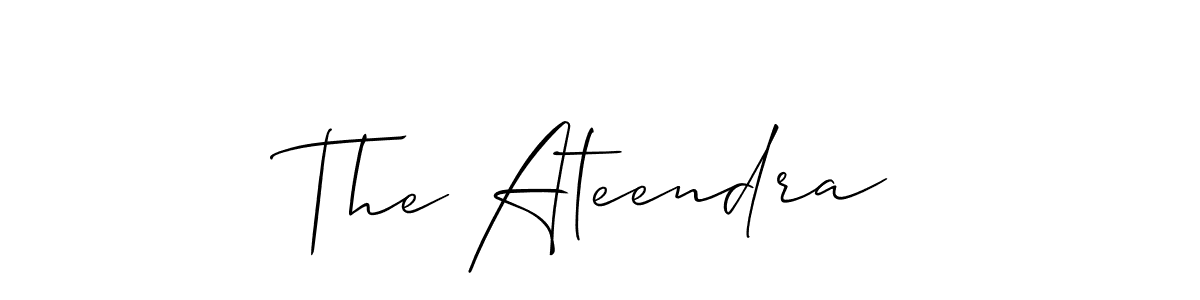 Create a beautiful signature design for name The Ateendra. With this signature (Allison_Script) fonts, you can make a handwritten signature for free. The Ateendra signature style 2 images and pictures png