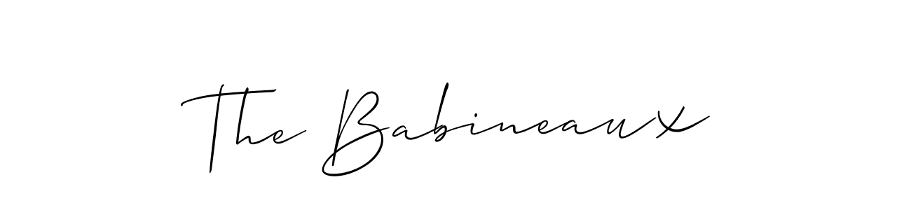 Design your own signature with our free online signature maker. With this signature software, you can create a handwritten (Allison_Script) signature for name The Babineaux. The Babineaux signature style 2 images and pictures png