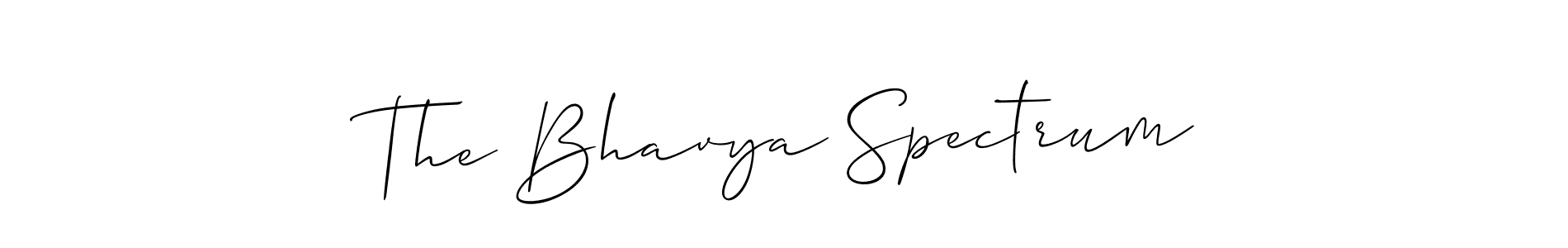 Also we have The Bhavya Spectrum name is the best signature style. Create professional handwritten signature collection using Allison_Script autograph style. The Bhavya Spectrum signature style 2 images and pictures png