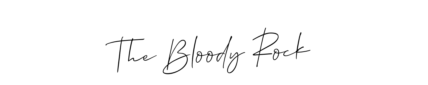 How to make The Bloody Rock signature? Allison_Script is a professional autograph style. Create handwritten signature for The Bloody Rock name. The Bloody Rock signature style 2 images and pictures png