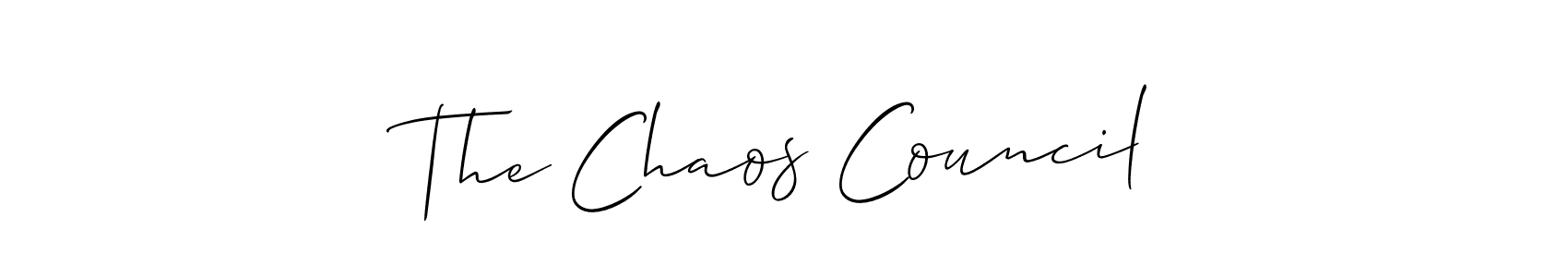 Check out images of Autograph of The Chaos Council name. Actor The Chaos Council Signature Style. Allison_Script is a professional sign style online. The Chaos Council signature style 2 images and pictures png