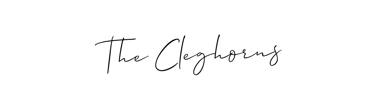 Use a signature maker to create a handwritten signature online. With this signature software, you can design (Allison_Script) your own signature for name The Cleghorns. The Cleghorns signature style 2 images and pictures png
