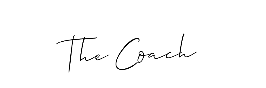 It looks lik you need a new signature style for name The Coach. Design unique handwritten (Allison_Script) signature with our free signature maker in just a few clicks. The Coach signature style 2 images and pictures png