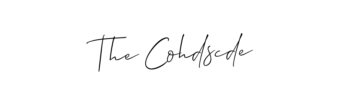 How to Draw The Cohdscde signature style? Allison_Script is a latest design signature styles for name The Cohdscde. The Cohdscde signature style 2 images and pictures png