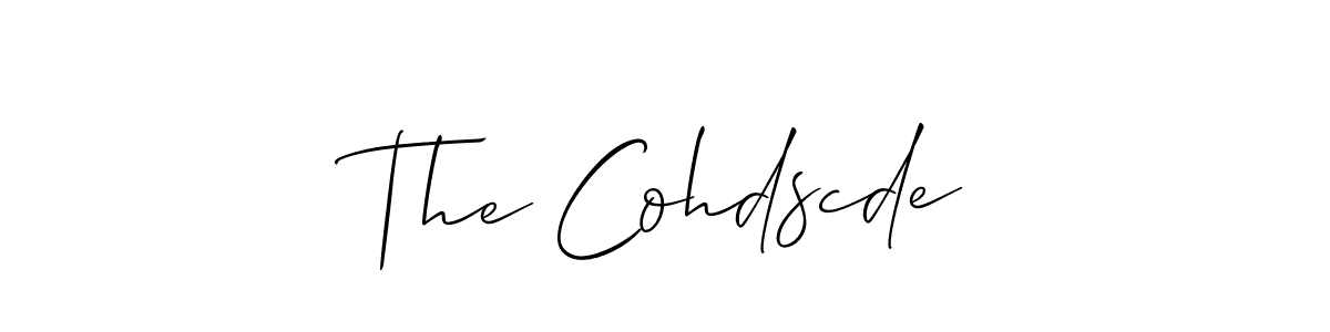 How to Draw The Cohdscde signature style? Allison_Script is a latest design signature styles for name The Cohdscde. The Cohdscde signature style 2 images and pictures png