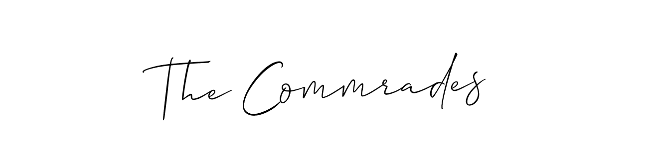 How to make The Commrades name signature. Use Allison_Script style for creating short signs online. This is the latest handwritten sign. The Commrades signature style 2 images and pictures png