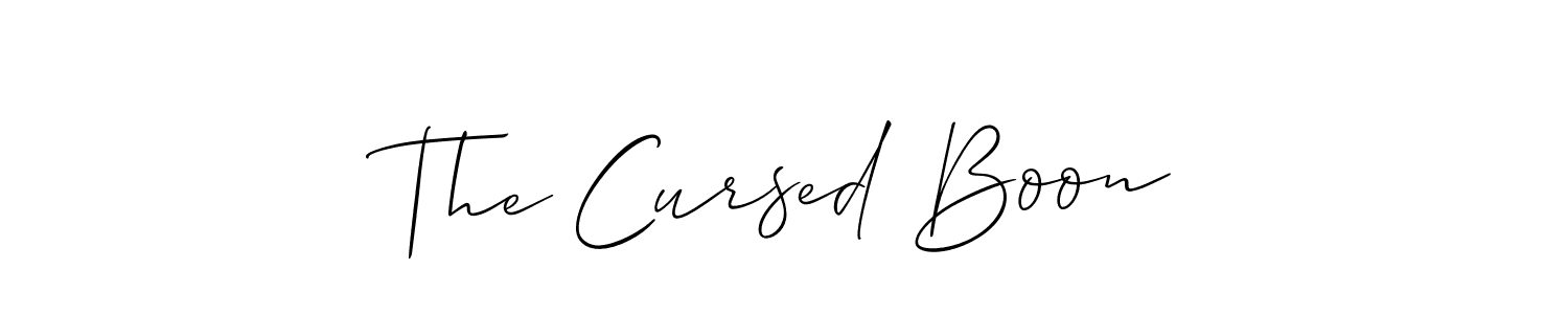 The best way (Allison_Script) to make a short signature is to pick only two or three words in your name. The name The Cursed Boon include a total of six letters. For converting this name. The Cursed Boon signature style 2 images and pictures png