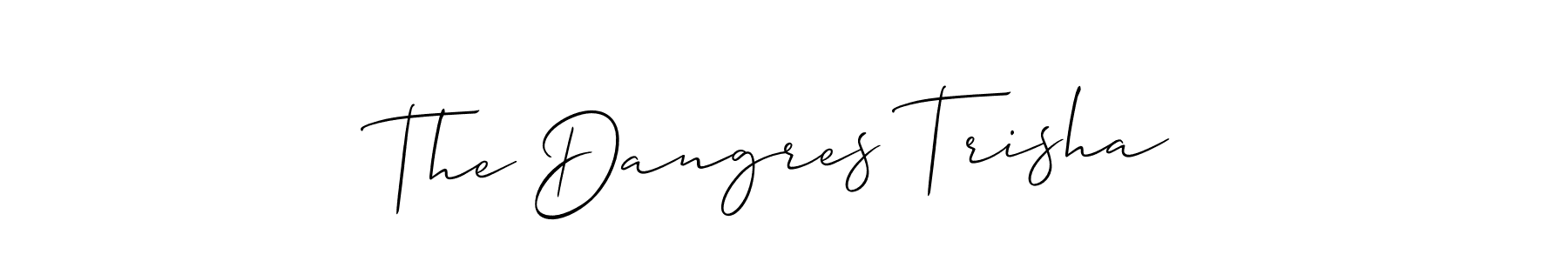 Also You can easily find your signature by using the search form. We will create The Dangres Trisha name handwritten signature images for you free of cost using Allison_Script sign style. The Dangres Trisha signature style 2 images and pictures png