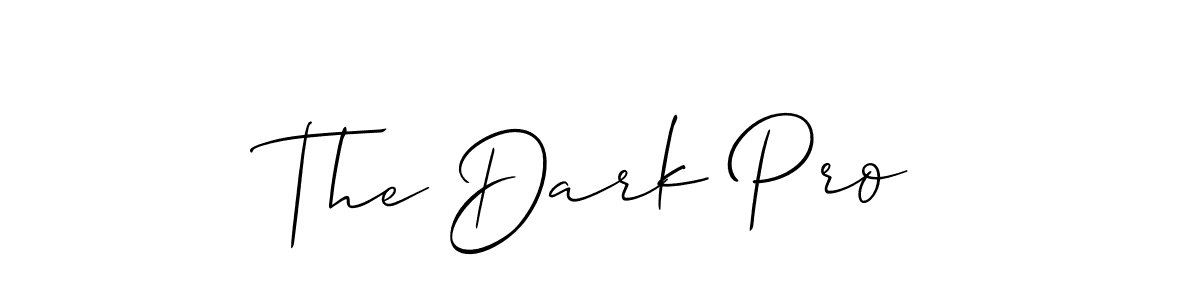 Also You can easily find your signature by using the search form. We will create The Dark Pro name handwritten signature images for you free of cost using Allison_Script sign style. The Dark Pro signature style 2 images and pictures png