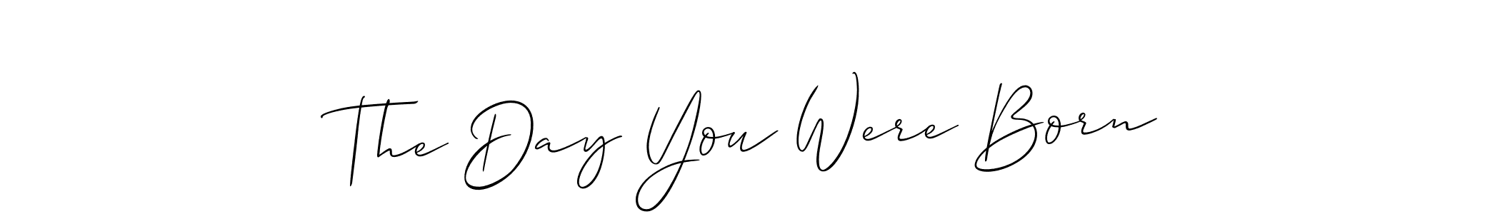 Allison_Script is a professional signature style that is perfect for those who want to add a touch of class to their signature. It is also a great choice for those who want to make their signature more unique. Get The Day You Were Born name to fancy signature for free. The Day You Were Born signature style 2 images and pictures png