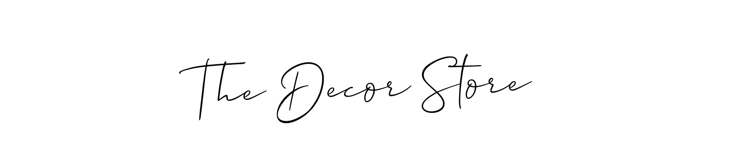 It looks lik you need a new signature style for name The Decor Store. Design unique handwritten (Allison_Script) signature with our free signature maker in just a few clicks. The Decor Store signature style 2 images and pictures png