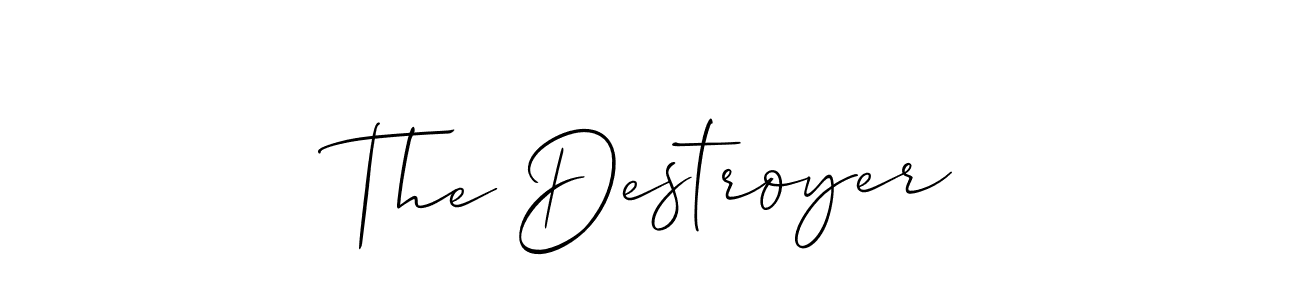 Design your own signature with our free online signature maker. With this signature software, you can create a handwritten (Allison_Script) signature for name The Destroyer. The Destroyer signature style 2 images and pictures png