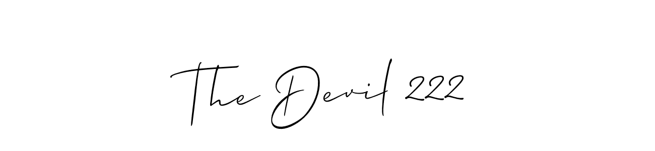 Use a signature maker to create a handwritten signature online. With this signature software, you can design (Allison_Script) your own signature for name The Devil 222. The Devil 222 signature style 2 images and pictures png