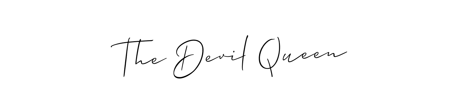 How to Draw The Devil Queen signature style? Allison_Script is a latest design signature styles for name The Devil Queen. The Devil Queen signature style 2 images and pictures png