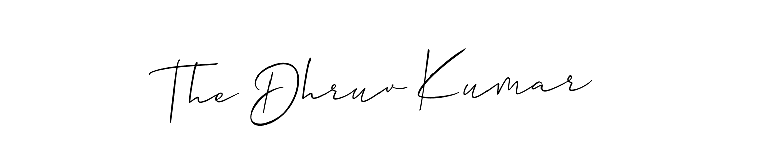 Use a signature maker to create a handwritten signature online. With this signature software, you can design (Allison_Script) your own signature for name The Dhruv Kumar. The Dhruv Kumar signature style 2 images and pictures png