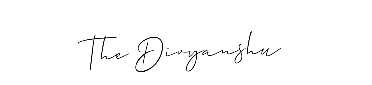 Use a signature maker to create a handwritten signature online. With this signature software, you can design (Allison_Script) your own signature for name The Divyanshu. The Divyanshu signature style 2 images and pictures png