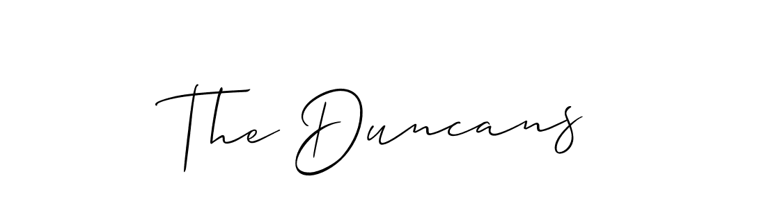 How to make The Duncans signature? Allison_Script is a professional autograph style. Create handwritten signature for The Duncans name. The Duncans signature style 2 images and pictures png