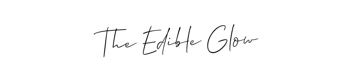 How to Draw The Edible Glow signature style? Allison_Script is a latest design signature styles for name The Edible Glow. The Edible Glow signature style 2 images and pictures png