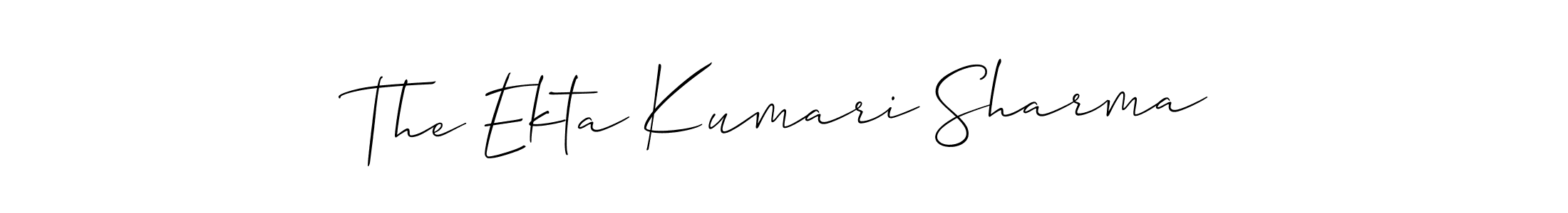 Also You can easily find your signature by using the search form. We will create The Ekta Kumari Sharma name handwritten signature images for you free of cost using Allison_Script sign style. The Ekta Kumari Sharma signature style 2 images and pictures png