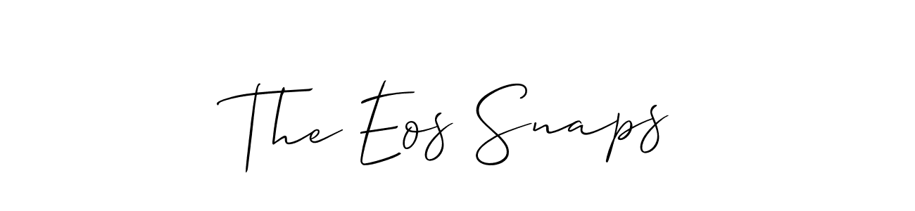 How to make The Eos Snaps signature? Allison_Script is a professional autograph style. Create handwritten signature for The Eos Snaps name. The Eos Snaps signature style 2 images and pictures png