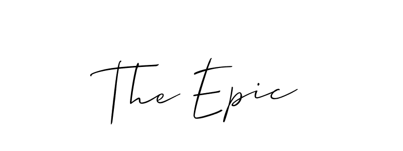 How to make The Epic signature? Allison_Script is a professional autograph style. Create handwritten signature for The Epic name. The Epic signature style 2 images and pictures png