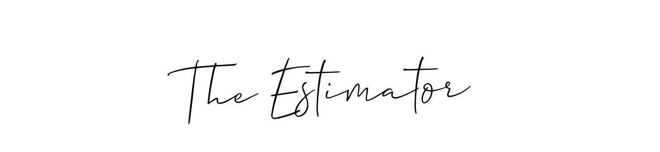 Make a beautiful signature design for name The Estimator. With this signature (Allison_Script) style, you can create a handwritten signature for free. The Estimator signature style 2 images and pictures png