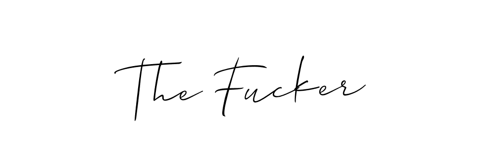 The best way (Allison_Script) to make a short signature is to pick only two or three words in your name. The name The Fucker include a total of six letters. For converting this name. The Fucker signature style 2 images and pictures png