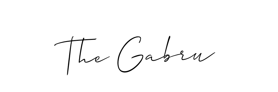 How to Draw The Gabru signature style? Allison_Script is a latest design signature styles for name The Gabru. The Gabru signature style 2 images and pictures png