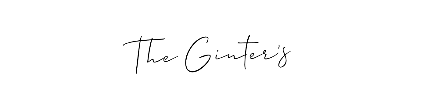 How to make The Ginter’s name signature. Use Allison_Script style for creating short signs online. This is the latest handwritten sign. The Ginter’s signature style 2 images and pictures png