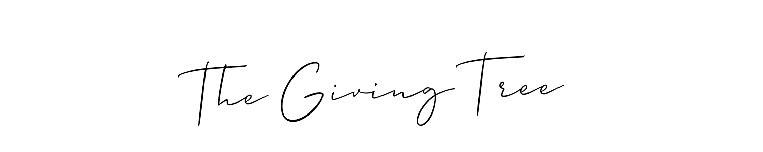 How to make The Giving Tree signature? Allison_Script is a professional autograph style. Create handwritten signature for The Giving Tree name. The Giving Tree signature style 2 images and pictures png