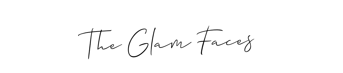 How to make The Glam Faces signature? Allison_Script is a professional autograph style. Create handwritten signature for The Glam Faces name. The Glam Faces signature style 2 images and pictures png