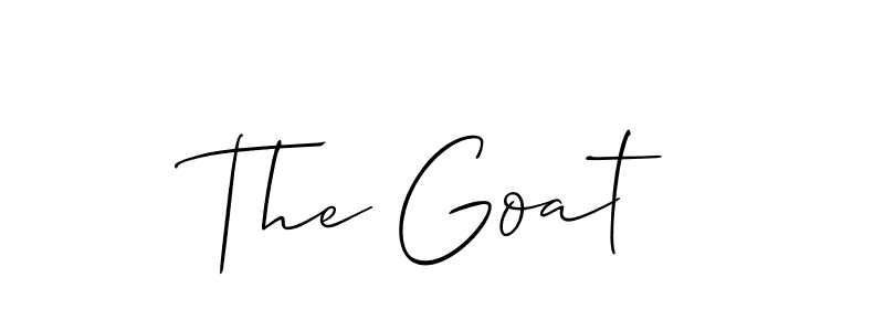 How to make The Goat name signature. Use Allison_Script style for creating short signs online. This is the latest handwritten sign. The Goat signature style 2 images and pictures png