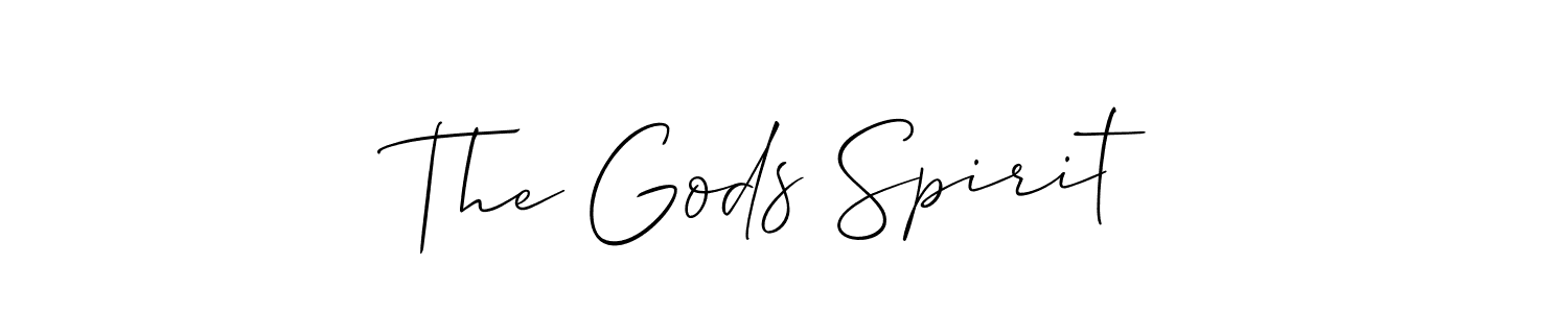 Design your own signature with our free online signature maker. With this signature software, you can create a handwritten (Allison_Script) signature for name The Gods Spirit. The Gods Spirit signature style 2 images and pictures png