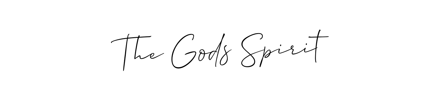 Design your own signature with our free online signature maker. With this signature software, you can create a handwritten (Allison_Script) signature for name The Gods Spirit. The Gods Spirit signature style 2 images and pictures png