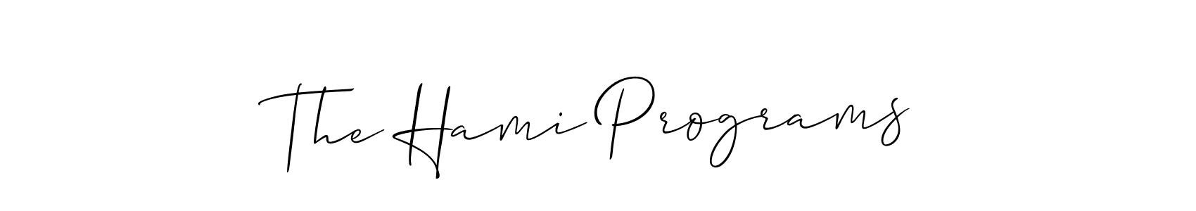 Make a beautiful signature design for name The Hami Programs. With this signature (Allison_Script) style, you can create a handwritten signature for free. The Hami Programs signature style 2 images and pictures png