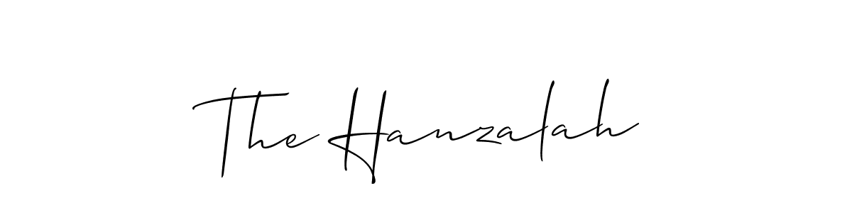 How to make The Hanzalah signature? Allison_Script is a professional autograph style. Create handwritten signature for The Hanzalah name. The Hanzalah signature style 2 images and pictures png