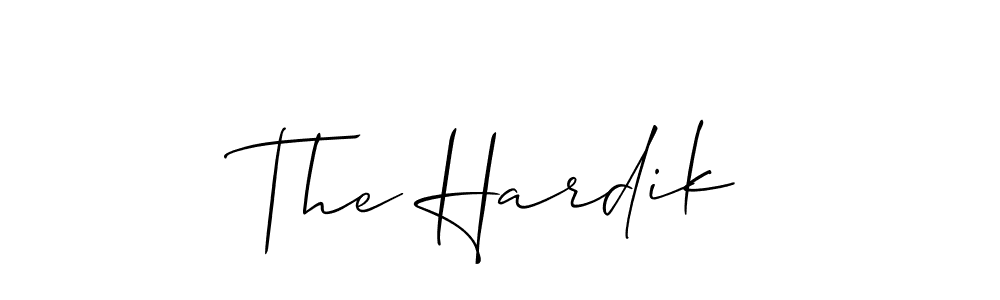 How to make The Hardik signature? Allison_Script is a professional autograph style. Create handwritten signature for The Hardik name. The Hardik signature style 2 images and pictures png