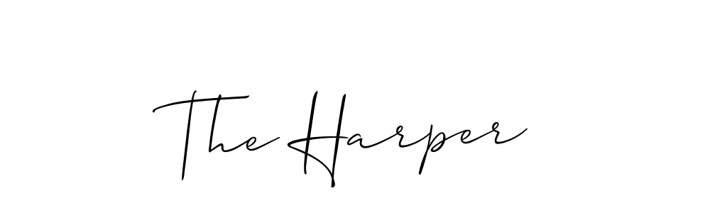 if you are searching for the best signature style for your name The Harper. so please give up your signature search. here we have designed multiple signature styles  using Allison_Script. The Harper signature style 2 images and pictures png