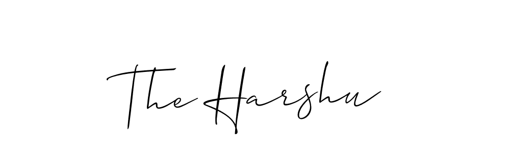 Use a signature maker to create a handwritten signature online. With this signature software, you can design (Allison_Script) your own signature for name The Harshu. The Harshu signature style 2 images and pictures png