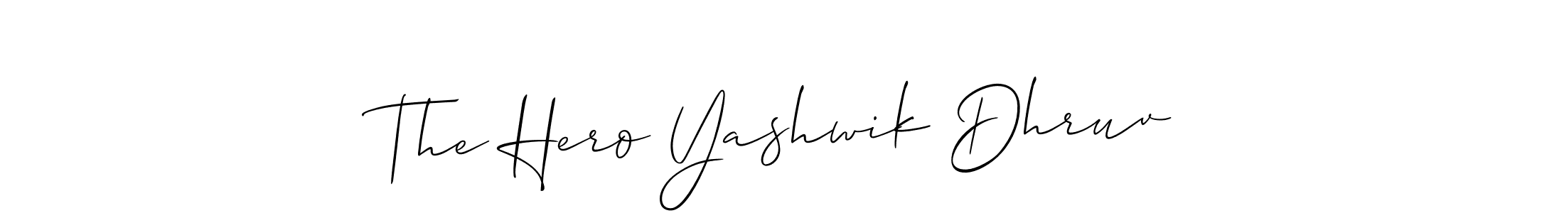 How to make The Hero Yashwik Dhruv name signature. Use Allison_Script style for creating short signs online. This is the latest handwritten sign. The Hero Yashwik Dhruv signature style 2 images and pictures png